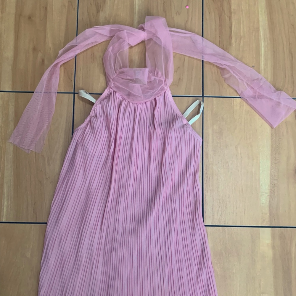 pink tie top dance costume